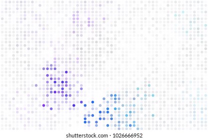 Dark Red vector banner with circles, spheres. Abstract spots. Background of Art bubbles in halftone style with colored gradient.