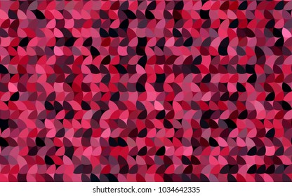 Dark Red vector banner with circles, spheres. Abstract spots. Background of Art bubbles in halftone style with colored gradient.