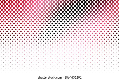 Dark Red vector banner with circles, spheres. Abstract spots. Background of Art bubbles in halftone style with colored gradient.