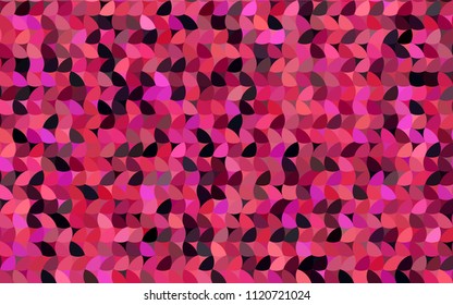 Dark Red vector banner with circles, spheres. Abstract spots. Background of Art bubbles in halftone style with colored gradient.