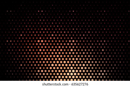 Dark Red vector banner with circles, spheres. Abstract spots. Background of Art bubbles in halftone style with colored gradient.
