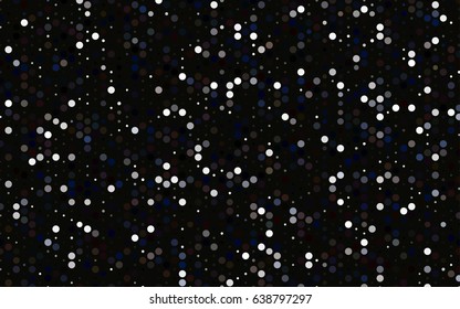 Dark Red vector banner with circles, spheres. Abstract spots. Background of Art bubbles in halftone style with colored gradient.