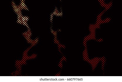 Dark Red vector banner with circles, spheres. Abstract spots. Background of Art bubbles in halftone style with colored gradient.