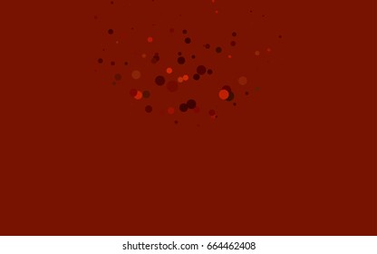 Dark Red vector banner with circles, spheres. Abstract spots. Background of Art bubbles in halftone style with colored gradient.