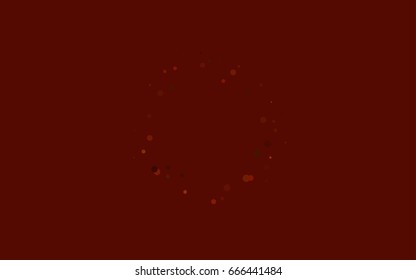 Dark Red vector banner with circles, spheres. Abstract spots. Background of Art bubbles in halftone style with colored gradient.
