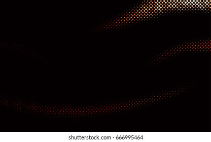 Dark Red vector banner with circles, spheres. Abstract spots. Background of Art bubbles in halftone style with colored gradient.