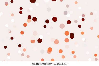 Dark Red vector banner with circles, spheres. Abstract spots. Background of Art bubbles in halftone style with colored gradient.