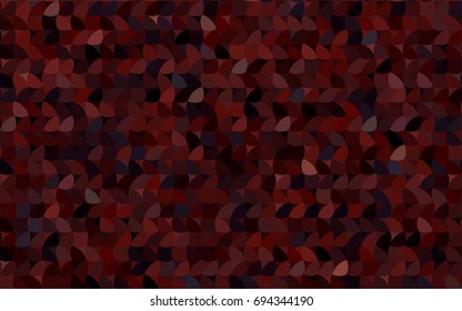 Dark Red vector banner with circles, spheres. Abstract spots. Background of Art bubbles in halftone style with colored gradient.
