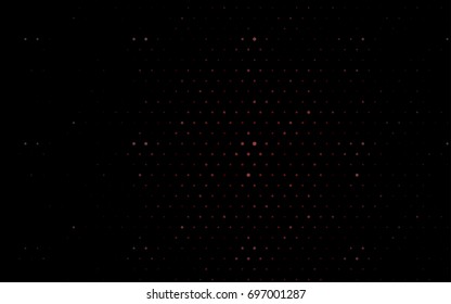 Dark Red vector banner with circles, spheres. Abstract spots. Background of Art bubbles in halftone style with colored gradient.