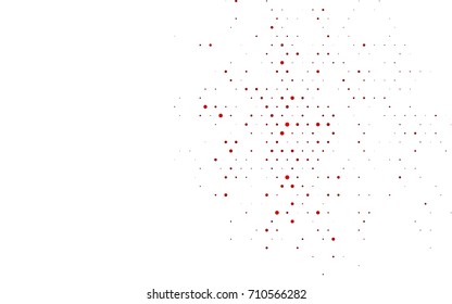 Dark Red vector banner with circles, spheres. Abstract spots. Background of Art bubbles in halftone style with colored gradient.