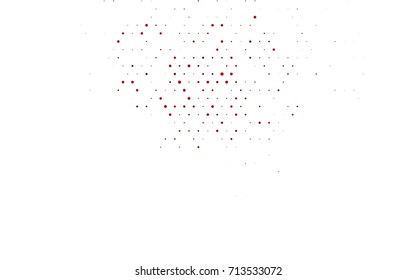 Dark Red vector banner with circles, spheres. Abstract spots. Background of Art bubbles in halftone style with colored gradient.