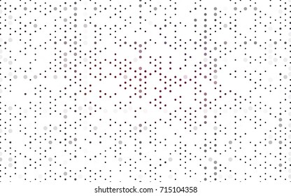 Dark Red vector banner with circles, spheres. Abstract spots. Background of Art bubbles in halftone style with colored gradient.