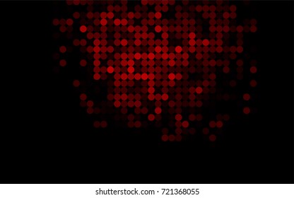 Dark Red vector banner with circles, spheres. Abstract spots. Background of Art bubbles in halftone style with colored gradient.