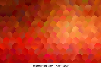 Dark Red vector banner with circles, spheres. Abstract spots. Background of Art bubbles in halftone style with colored gradient.