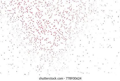 Dark Red vector banner with circles, spheres. Abstract spots. Background of Art bubbles in halftone style with colored gradient.