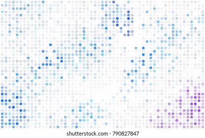 Dark Red vector banner with circles, spheres. Abstract spots. Background of Art bubbles in halftone style with colored gradient.