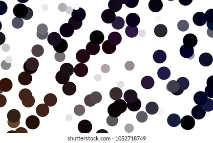 Dark Red vector red banner with set of circles, dots. Donuts Background. Creative Design Template. Technological halftone illustration.