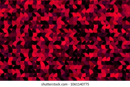 Dark Red vector red banner with set of circles, dots. Donuts Background. Creative Design Template. Technological halftone illustration.