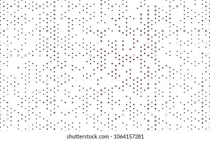 Dark Red vector red banner with set of circles, dots. Donuts Background. Creative Design Template. Technological halftone illustration.