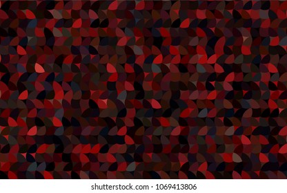 Dark Red vector red banner with set of circles, dots. Donuts Background. Creative Design Template. Technological halftone illustration.