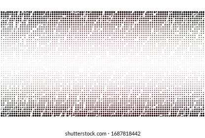 Dark Red vector banner set of circles, spheres. Donuts Background. Creative Design Templates. Technology halftone illustration.