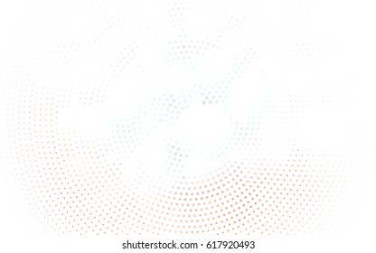 Dark Red vector banner set of circles, spheres. Donuts Background. Creative Design Templates. Technology halftone illustration.