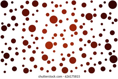 Dark Red vector banner set of circles, spheres. Donuts Background. Creative Design Templates. Technology halftone illustration.