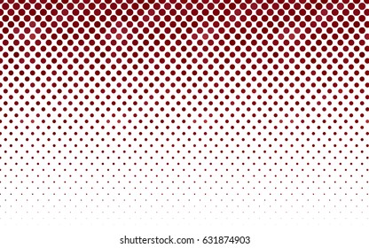 Dark Red vector red banner with set of circles, dots. Donuts Background. Creative Design Template. Technological halftone illustration.