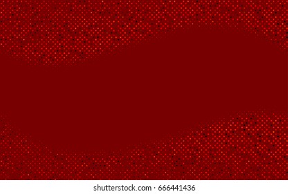 Dark Red vector red banner with set of circles, dots. Donuts Background. Creative Design Template. Technological halftone illustration.