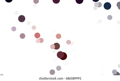 Dark Red vector red banner with set of circles, dots. Donuts Background. Creative Design Template. Technological halftone illustration.
