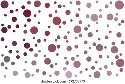 Dark Red vector banner set of circles, spheres. Donuts Background. Creative Design Templates. Technology halftone illustration.