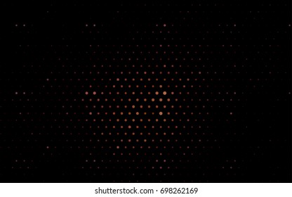 Dark Red vector red banner with set of circles, dots. Donuts Background. Creative Design Template. Technological halftone illustration.