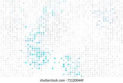Dark Red vector red banner with set of circles, dots. Donuts Background. Creative Design Template. Technological halftone illustration.