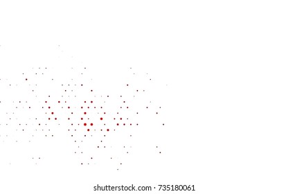 Dark Red vector red banner with set of circles, dots. Donuts Background. Creative Design Template. Technological halftone illustration.