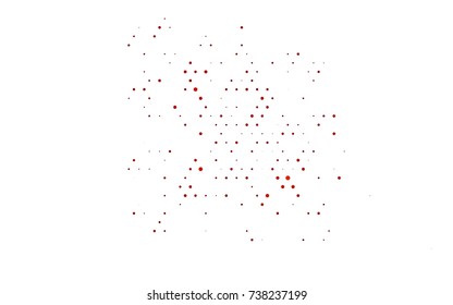 Dark Red vector red banner with set of circles, dots. Donuts Background. Creative Design Template. Technological halftone illustration.