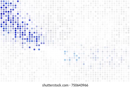Dark Red vector red banner with set of circles, dots. Donuts Background. Creative Design Template. Technological halftone illustration.