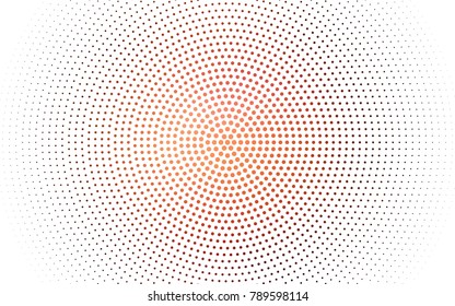 Dark Red vector banner set of circles, spheres. Donuts Background. Creative Design Templates. Technology halftone illustration.
