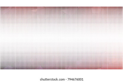 Dark Red vector banner set of circles, spheres. Donuts Background. Creative Design Templates. Technology halftone illustration.