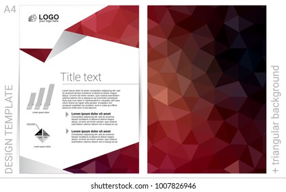 Dark Red vector  banner for websites. Abstract booklet on colored background with gradient. New design for a poster, banner of your website.