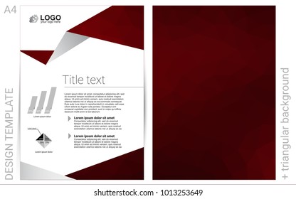 Dark Red vector  banner for websites. Booklet with textbox on colorful abstract background. Pattern can be used as a template for calendars.