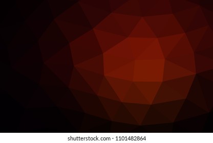 Dark Red vector blurry hexagon blurry triangle. A vague abstract illustration with gradient. The polygonal design can be used for your web site.