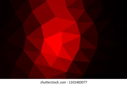 Dark Red vector blurry hexagon blurry triangle. Colorful illustration in abstract style with gradient. The template can be used as a background for cell phones.