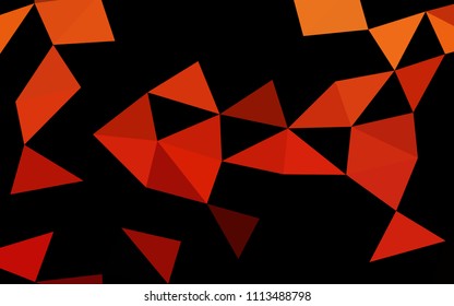 Dark Red vector blurry hexagon blurry triangle. Creative geometric illustration in Origami style with gradient. Brand new style for your business design.