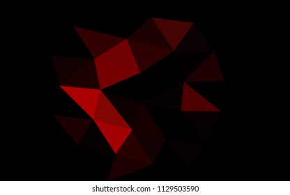 Dark Red vector blurry hexagon blurry triangle. Creative geometric illustration in Origami style with gradient. The textured pattern can be used for background.