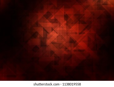 Dark Red vector blurry hexagon blurry triangle. A completely new color illustration in a vague style. The completely new template can be used for your brand book.