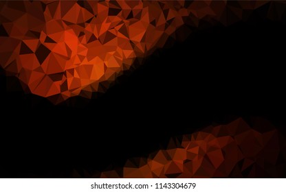 Dark Red vector blurry hexagon template. Modern geometrical abstract illustration with gradient. Brand new design for your business.