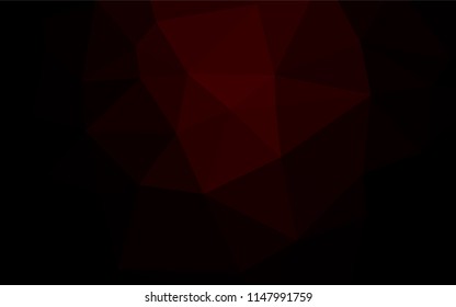 Dark Red vector blurry hexagon pattern. Geometric illustration in Origami style with gradient.  The best triangular design for your business.