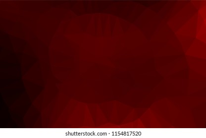 Dark Red vector blurry hexagon template. Glitter abstract illustration with an elegant design. The best triangular design for your business.