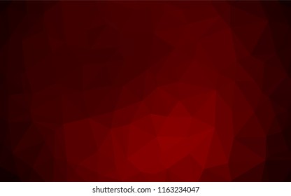 Dark Red vector blurry hexagon pattern. A sample with polygonal shapes. The polygonal design can be used for your web site.