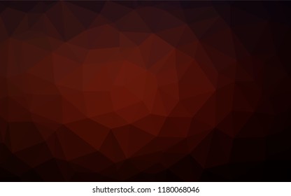 Dark Red vector blurry hexagon template. An elegant bright illustration with gradient. The best triangular design for your business.